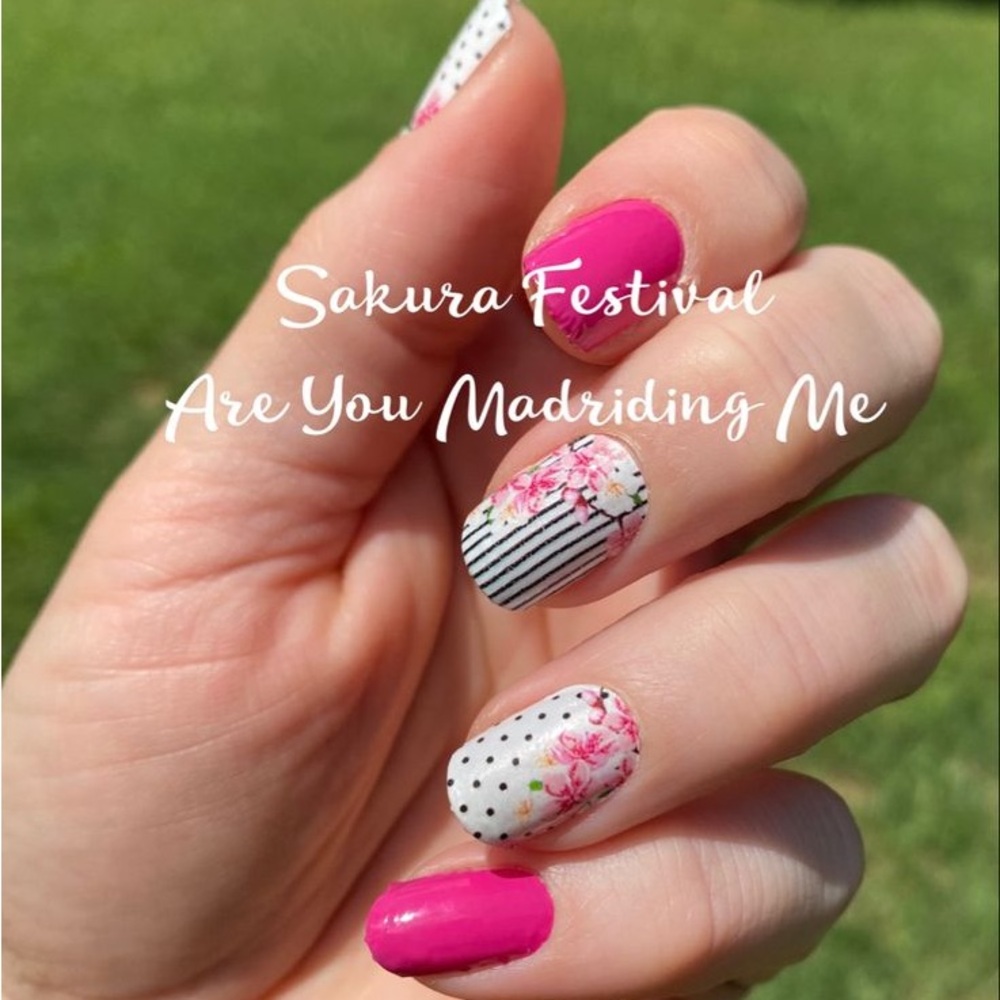 Color Street Sakura Festival Are You Madriding Me Combo Mani Sets pink floral